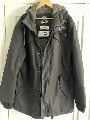 Brandit M51 US Parka Cotton Lining Outdoor Casual Mens Hooded Fishtail Black • £50