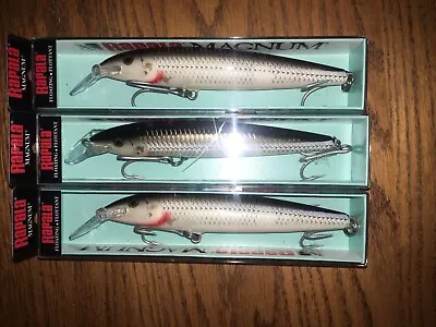 Rapala FLOATING MAG 14's===3 SHINER COLORED FISHING LURES=WOOD • $30