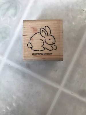 Bunny Rabbit Rubber Stamp Stampin Up Resting Cotton Tail Pet Animals  • $6.20