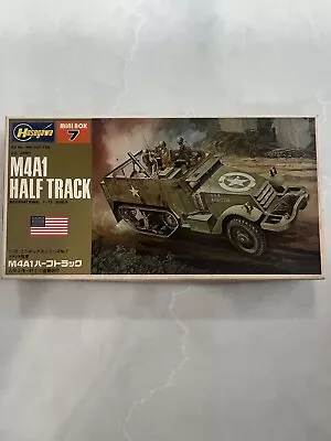 Hasegawa Mini Box 7 U.S. Army M4A1 Half Track Model Kit New 1/72 Scale • $18.50