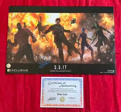 Guardians Of The Galaxy SDCC Exclusive Litho Signed By Stan Lee W/ COA! Marvel!! • $195.95