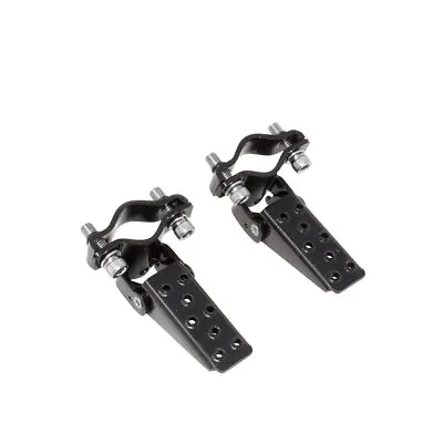 Pair Bicycle Steel Foldable Folding Fork Foot Step PRO+ Pegs BLACK Bike BMX MTB • $17.99