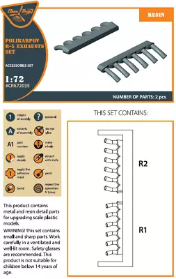 Clear Prop! CPA72035 Polikarpov R-5 Resin Exhausts • $8