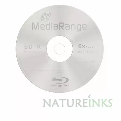 £3.14 • Buy 1 Mediarange BluRay 6x Bluray BD-R 25GB Blank Discs MR498 Retail Jewel Case