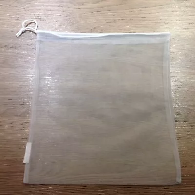  Fine Mesh Plastic Sieve Strainer Food Bag Salad Fruit 34cm X 30cm • £2.99