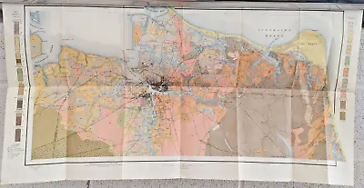 Antique 1903 Map Norfolk Virginia Area Portsmouth Cape Henry 33 X17  #21010 • $59.80