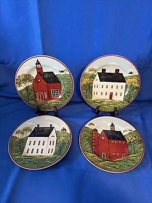 Set Of 4 Sakura Country Life Warren Kimble Brandon House Salad Plate Four Plates • $20