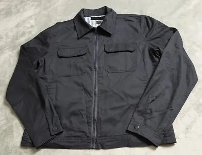 Triumph Over Tragedy Jacket Mens Small Black Lined Full Zip Pockets Long Sleeve • $21.77