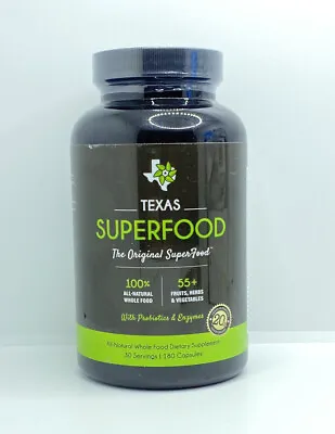 $59.99 • Buy TEXAS SUPERFOOD Dietary Supplement - 180 Capsules - EXP 10/2023 NEW/SEALED