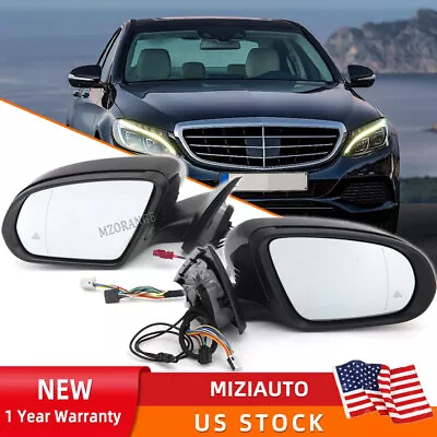 Left & Right Car Side Door Mirrors For Mercedes Benz W205 C Class C300 C250 C180 • $180.90