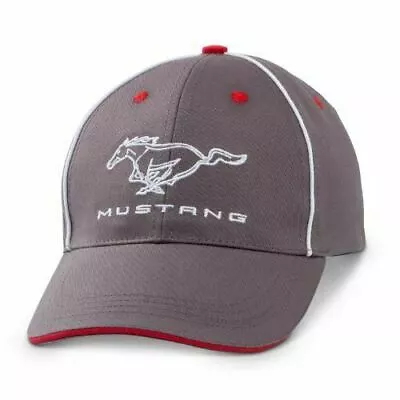 Brand New Ford Mustang Piped Embroidered Gray Hat/cap! • $33.70