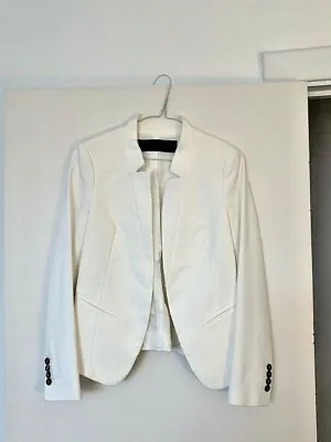 Zara Basic White Studded No Button Blazer Size S • £18