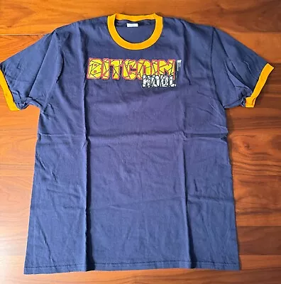 VINTAGE BITCOIN BTC CRYPTO Navy/Gold T-SHIRT PRE-OWNED SIZE LARGE UPC00021 • $0.99