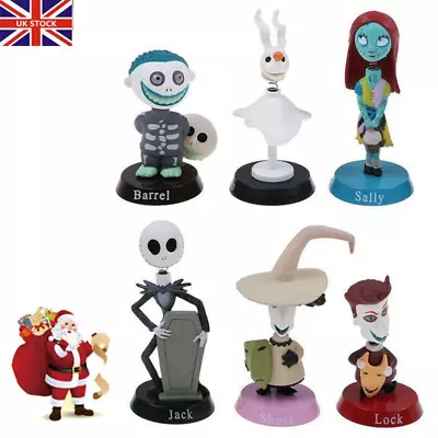 New The Nightmare Before Christmas Jack Skellington Figure Cake Topper 6pcs Toys • £7.81