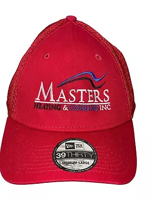 Masters Heating And Cooling Inc Red Baseball Fitted New Era Hat • $14.95