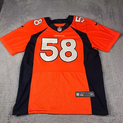 Denver Broncos #58 Von Miller NFL Nike On Field Jersey Mens 48 Orange • $49.88