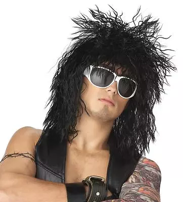 ROCKIN' DUDE Rock Star Costume Wig - BLACK • $18.30