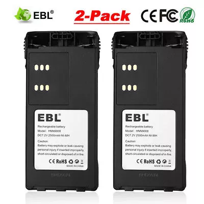 2x2500mAh HNN9008 Battery For MOTOROLA PRO5150 HT750 HT1250 GP328 HT1550 HNN9009 • $37.99