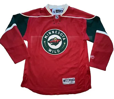 Minnesota Wild Reebok NHL Licensed Hockey Jersey Red Size Men's Medium • $39.99