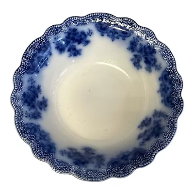 WH Grindley Co England Serving Bowl 9 3/4” Round 1890’s Flow Blue READ • $14.99