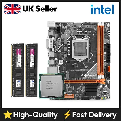 B75 Intel LGA1155 DDR3 M.2 NVMe PC Motherboard + I7 3770 CPU + 16GB RAM Bundle • £106.99