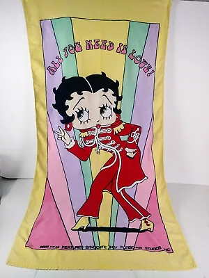 Vintage 1988 Betty Boop All You Need Is Love Jay Franco Beach Towel The Beatles • $59.99