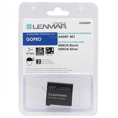 GOPro Lenmar Replacement Battery For GOPro Hero4 - AHDBT-401 • $20