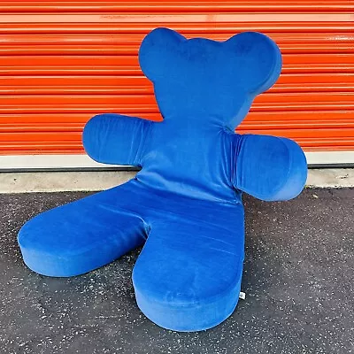 IKEA Ps Brum Ivar Ledang Blue Teddy Bear Adjustable Gaming Child Velour Chair • $169.95