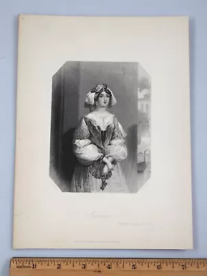 Original 19th Century Engraving Shakespeare Jessica Merchant Of Venice • $19.99