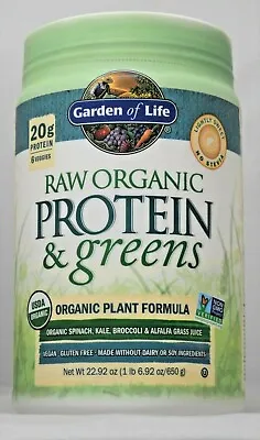$35.97 • Buy Garden Of Life Raw Organic Protein And Greens 22.92 Oz Lightly Sweet No Stevia