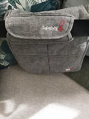 BabaBing  Grey Changing Bag With Changing Mat And Pram Straps • £15
