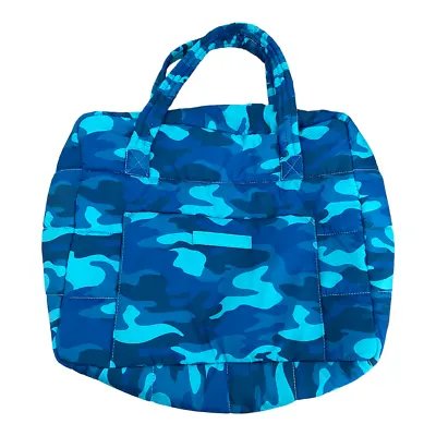 Moroccanoil Blue Camo Print Puffer Large Tote Bag Rare Limited Edition  • $65