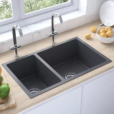 Lechnical Kitchen Sink Black Stainless SteelKitchen SinkKitchen Sink F6Q8 • £258.99