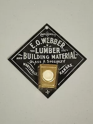 Vintage Match Safe Holder EO Webber Lumber Building Material Marysville Kansas  • $94.99