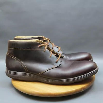 Cole Haan Grand Woodbury Chukka Boots Mens Size 12 Brown Leather Dress Shoes • $54.99