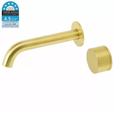 Brushed Gold/Black/Gunmetal Round Wall Basin Mixer Bath Spout Sink Knob Tap Set • $163.50