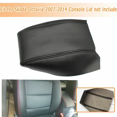 Microfiber Leather Car Armrest Box Pad Storage Box Cover For Skoda Octavia 07-14 • $16.70