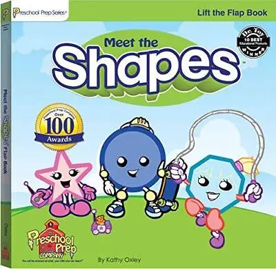 Meet The Shapes Lift The Flap Book - Board Book By Kathy Oxley - ACCEPTABLE • $5.35