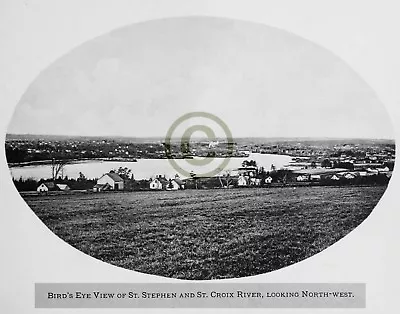 St. Stephen New Brunswick CA Bird's Eye View Of  In 1896 Reprint Pro Glossy  • £9.63