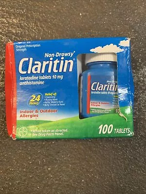 Claritin 24hr Non-drowsy Allergy Tablets Loratadine 10mg 100 Ct   Exp: 1/25 #678 • $17