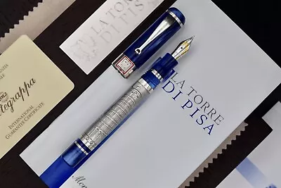 MONTEGRAPPA 2007 Torre Di Pisa Silver Limited Edition Fountain Pen 340/500 F Nib • $1450