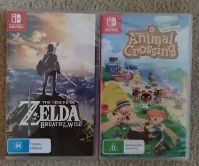 New The Legend Of Zelda Breath Of The Wild Animal Crossing Nintendo Switch Games • $158