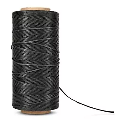 £1.65 • Buy 0.8 Mm Black Wax Cotton Cord  Macrame Cord String Jewellery Bracelet Necklace 