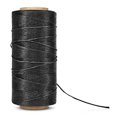 0.8 Mm Black Wax Cotton Cord  Macrame Cord String Jewellery Bracelet Necklace  • £1.65