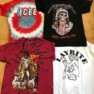 Band T-Shirts Lot Of 4: Yeezus Metallica ICEE Layrite AOP Tie Dye • $79.99