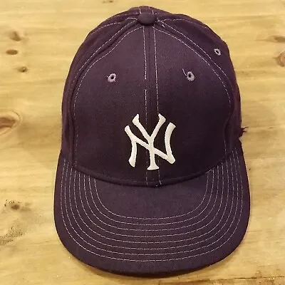 Vintage New York Yankees Hat Cap New Era Size 7 Fitted 59Fifty Blue Diamond Pro • $26.95