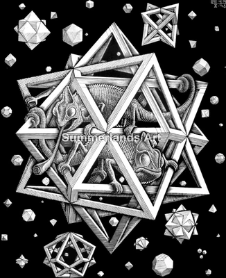 £25.99 • Buy MC Escher Stars Giclee Fine Art Print Paper Or Canvas Large Various Sizes