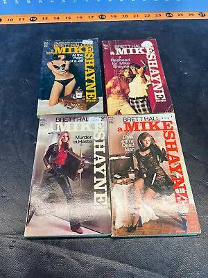 Lot Of 4 Brett Halliday MIKE SHAYNE Dell Vintage Paperbacks Lot B • $13.16