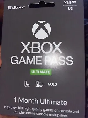 Xbox Ultimate Game Pass 1 Month Code Live & Gold INSTANT DELIVERY • $15