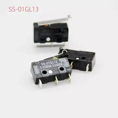 2pc OMRON SS-01GL13 Microswitch 3-pin Curved Handle R-type 0.1A Limit Switch • $6.78